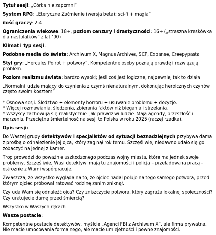 [Zgłoszenie sesji konwentowej]